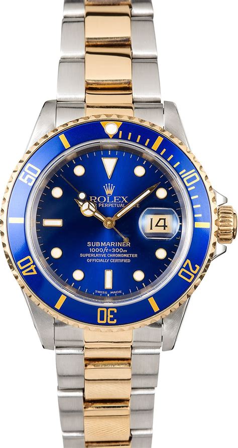 rolex blue gold submariner.